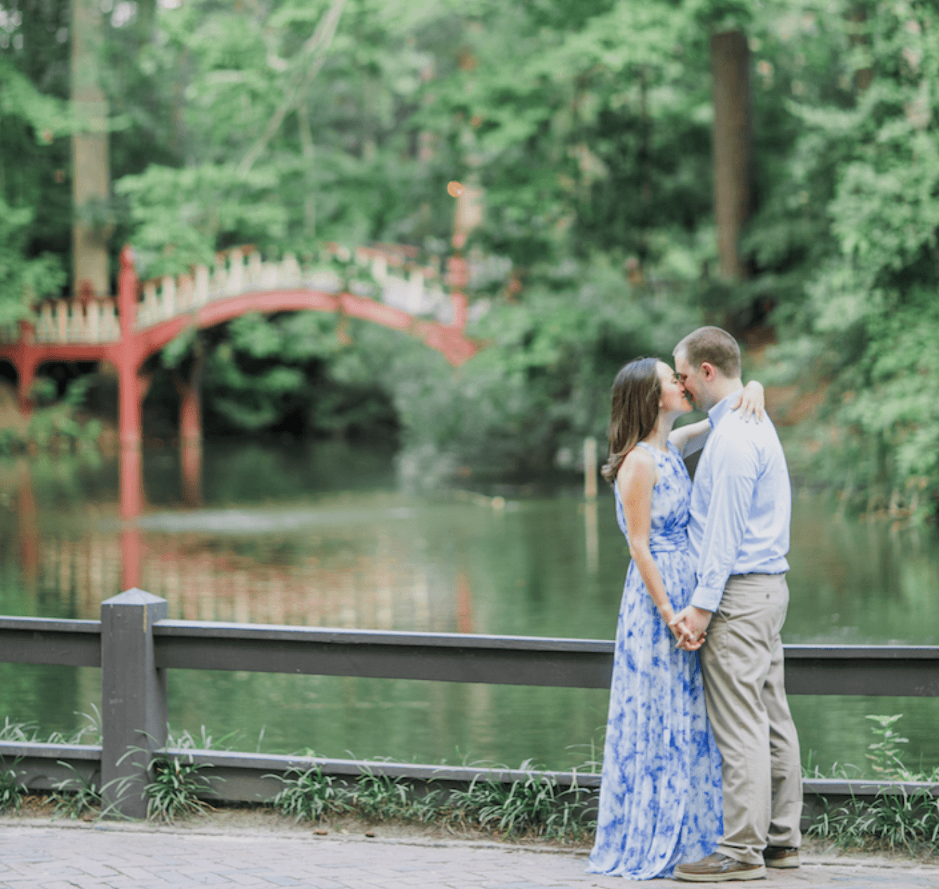 William and Mary Crim Dell Bridge, romantic romance in Williamsburg Virginia for Valentine's Day, Weddings, Date Night, and engagement