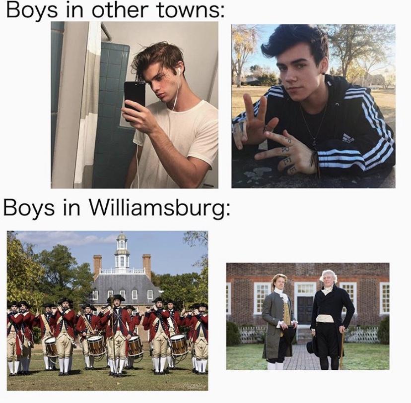 Signs that you grew up in Williamsburg Virginia, you know someone who is a fife or drummer 