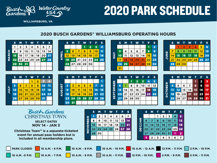 Busch Gardens Williamsburg Town Schedule Tutorial Pics