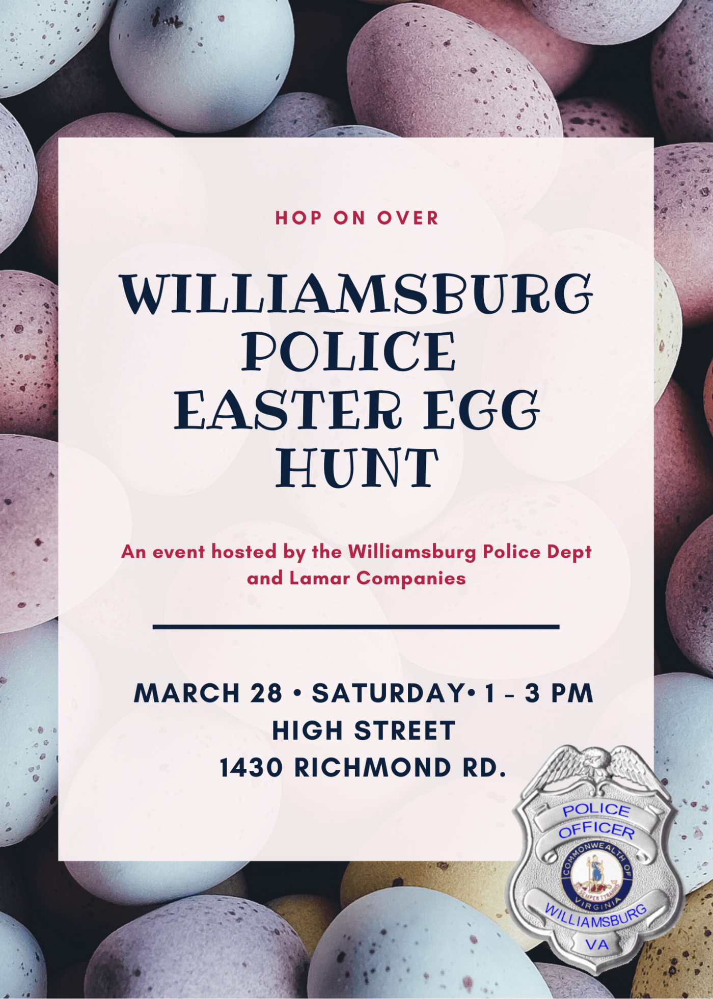 williamsburg virginia things to do easter police easter egg hunt