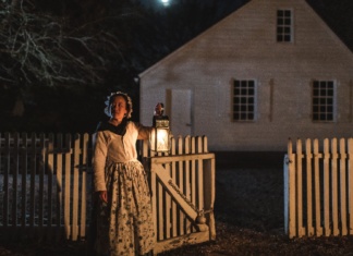American Indian Heritage Month williamsburg virginia visitor nighttime lantern