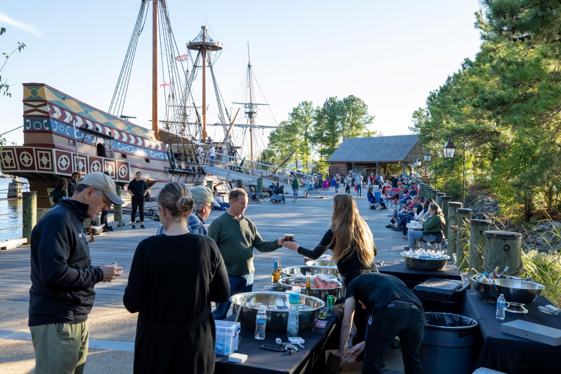 williamsburg virginia things to do jamestown party on the pier1