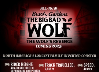 2025 The Big Bad Wolf Returns To Busch Gardens williamsburg virginia new roller coaster the big bad wolf's revenge 2025